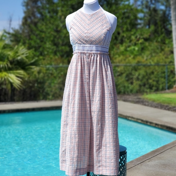 Free People bohemian country backless Dress sz M - Picture 11 of 17